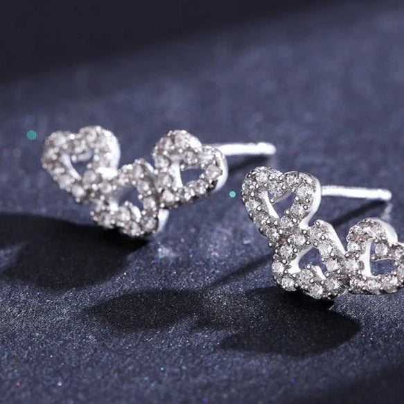 Aretes de Plata 925 - Heart Ears