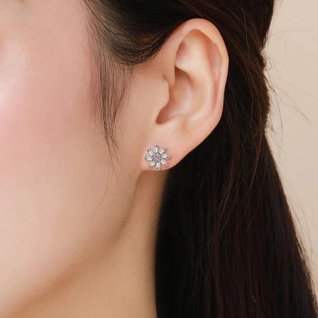 Aretes de Plata 925 - Snowflake