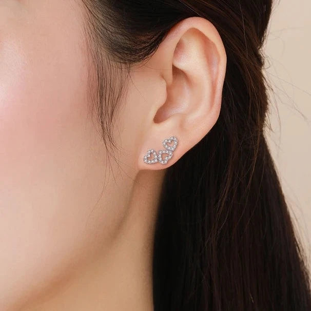 Aretes de Plata 925 - Heart Ears