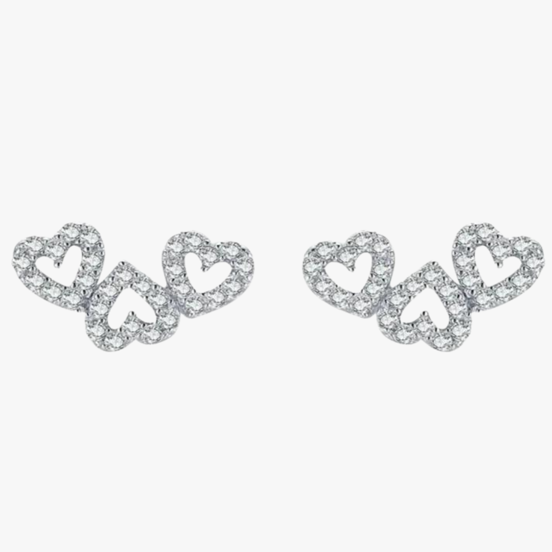Aretes de Plata 925 - Heart Ears