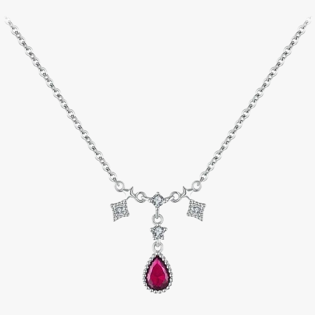 Collar de Plata 925 - Rojo