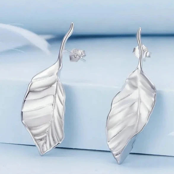 Aretes de Plata 925 - Leaf