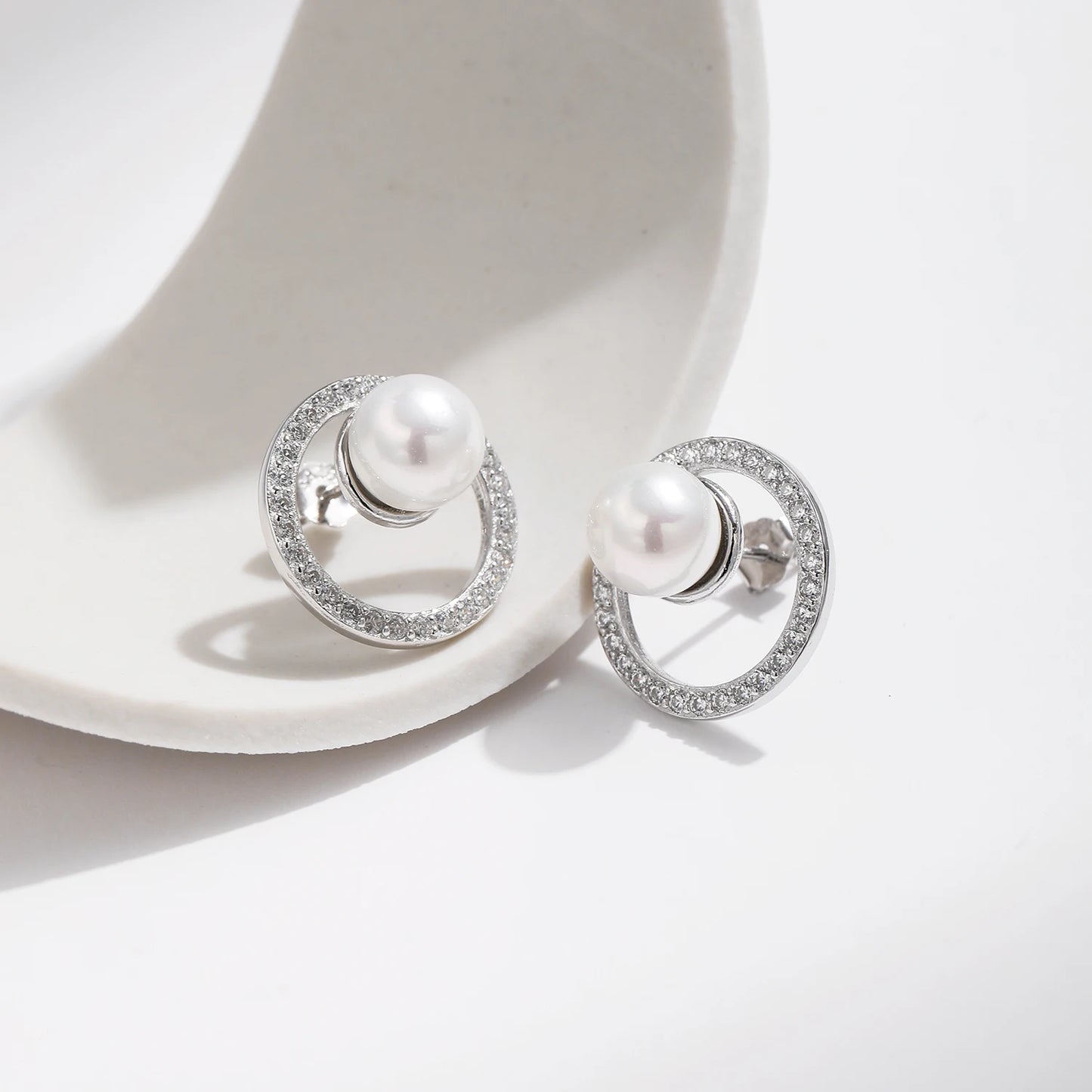 Aretes de Plata 925 - Perlas