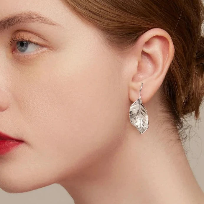 Aretes de Plata 925 - Leaf