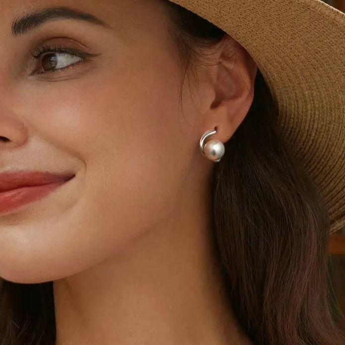 Aretes de Plata 925 - Shell Pearl