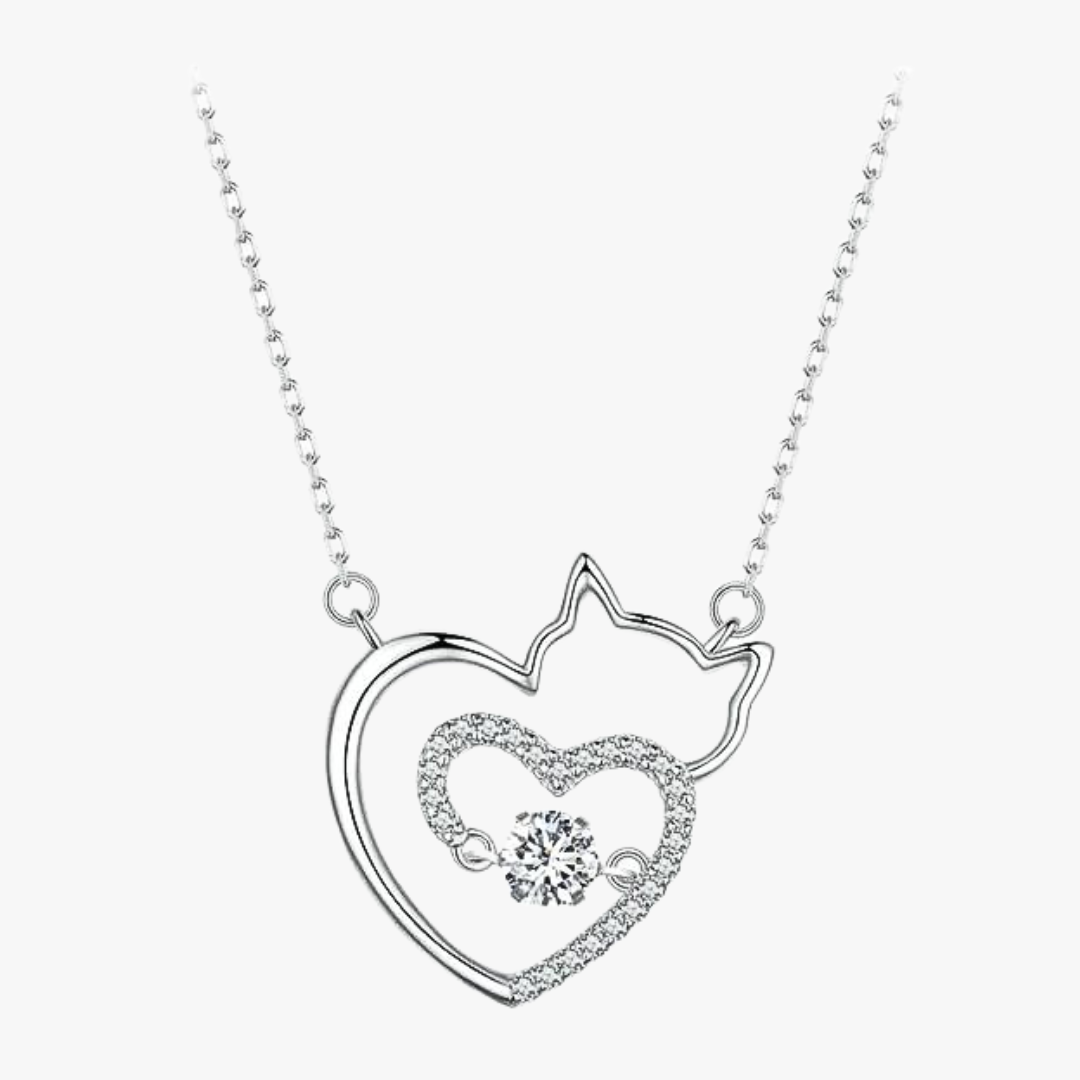 Collar de Plata 925 - Amor por los gatos