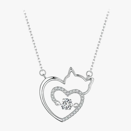 Collar de Plata 925 - Amor por los gatos