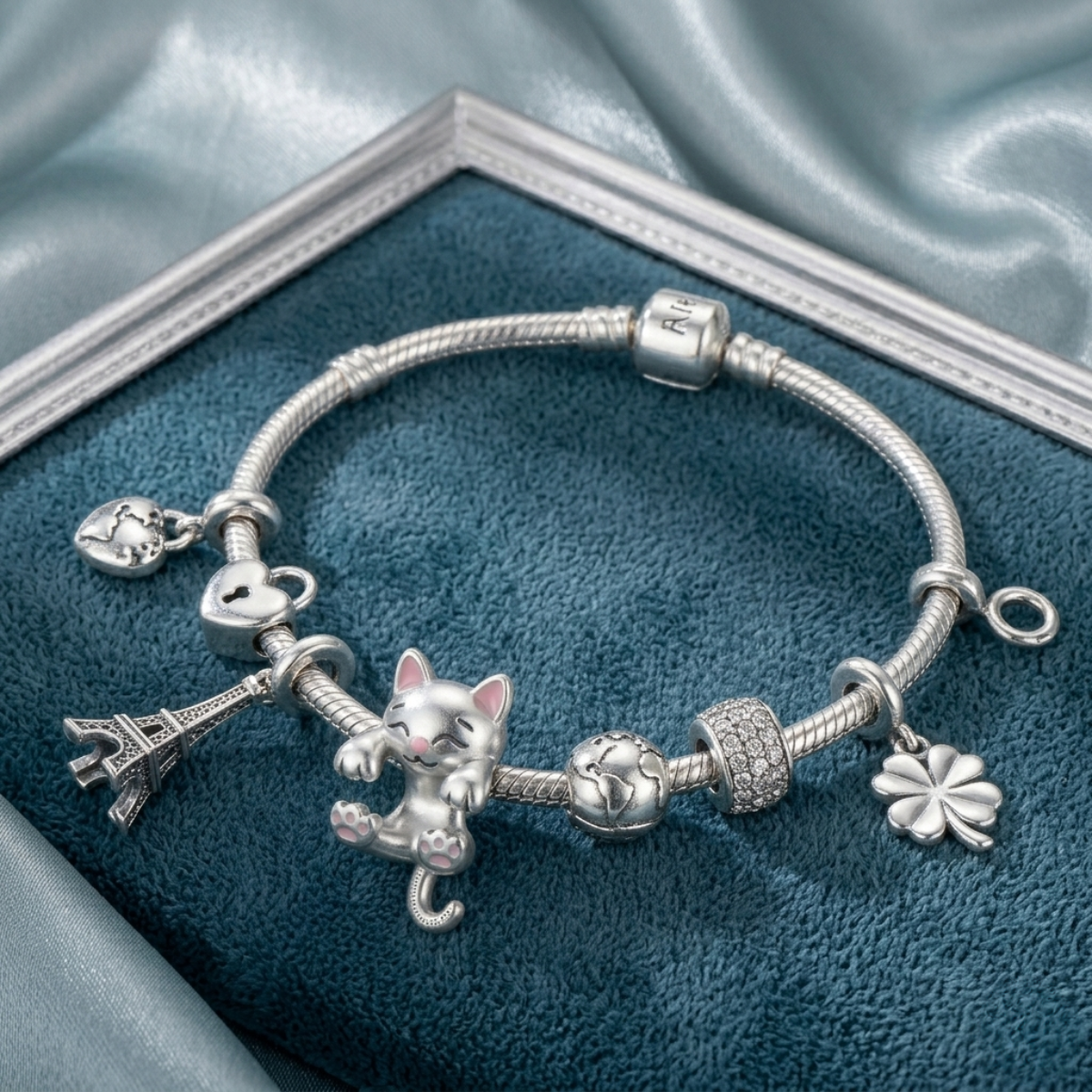Charm de Plata 925 - Gatito
