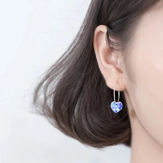 Aretes de Plata 925 - Blue Crystal