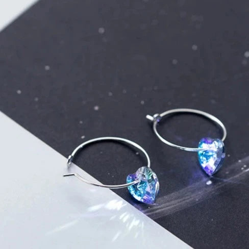 Aretes de Plata 925 - Blue Crystal