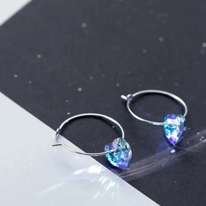 Aretes de Plata 925 - Blue Crystal