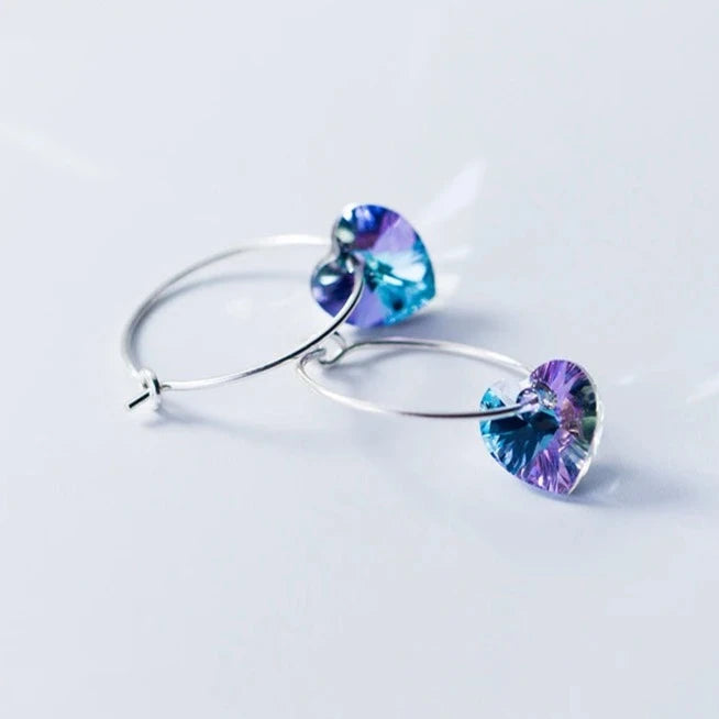 Aretes de Plata 925 - Blue Crystal