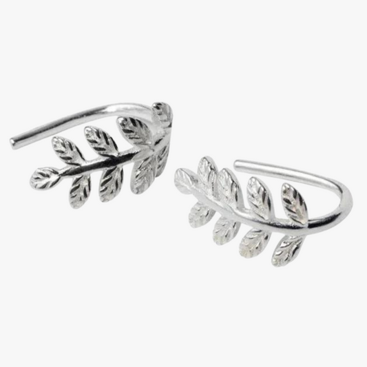 Aretes de Plata 925 - Leaf