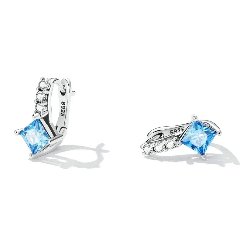 Aretes de Plata 925 - Blue Zirconium