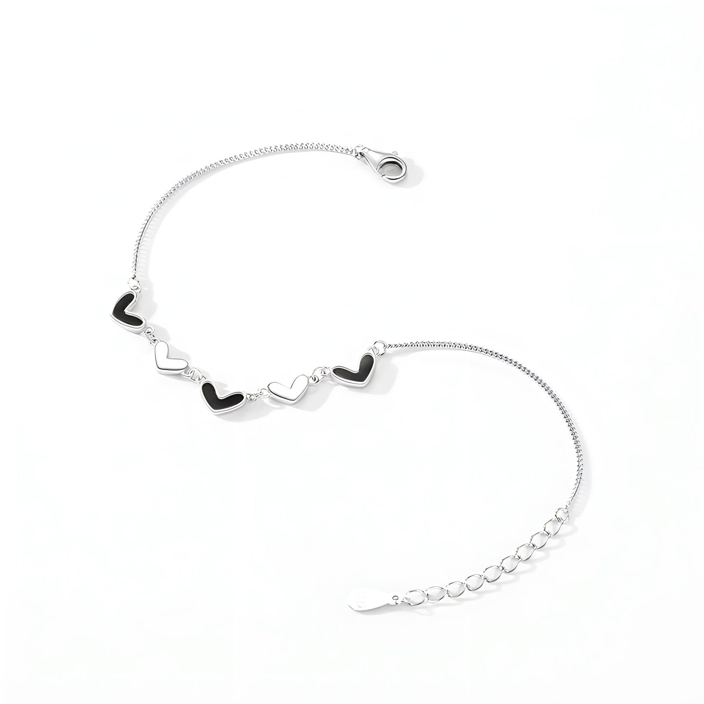 Pulsera de Plata 925 - Black Heart