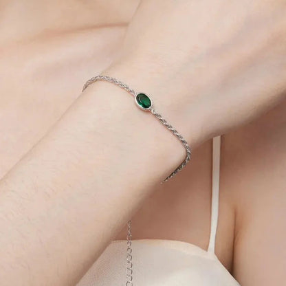 Pulsera de Plata 925 - Green Circona