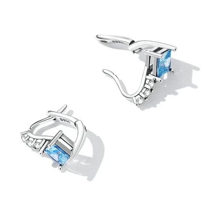 Aretes de Plata 925 - Blue Zirconium