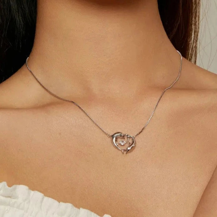 Collar de Plata 925 - Delfines