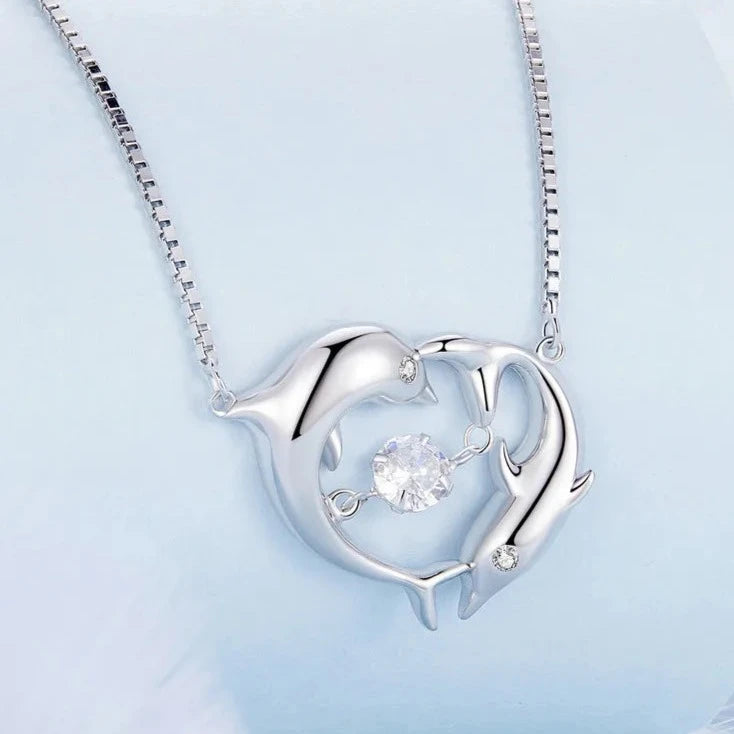 Collar de Plata 925 - Delfines