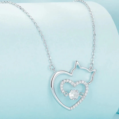 Collar de Plata 925 - Amor por los gatos