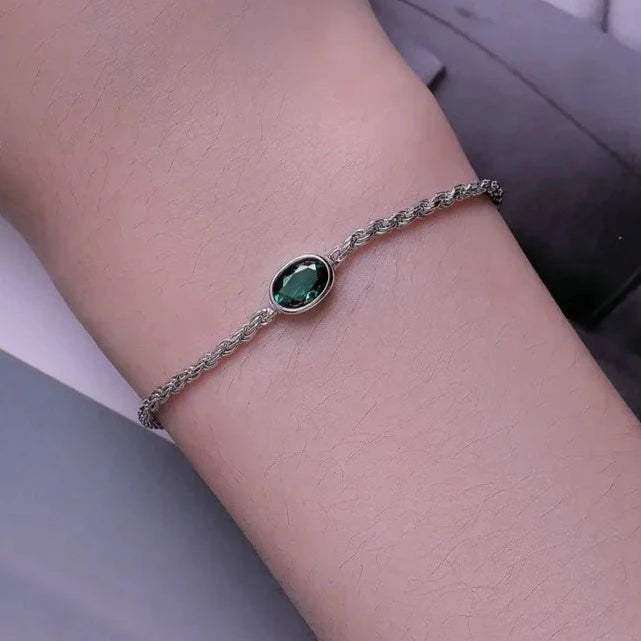 Pulsera de Plata 925 - Green Circona