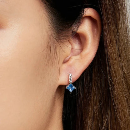 Aretes de Plata 925 - Blue Zirconium